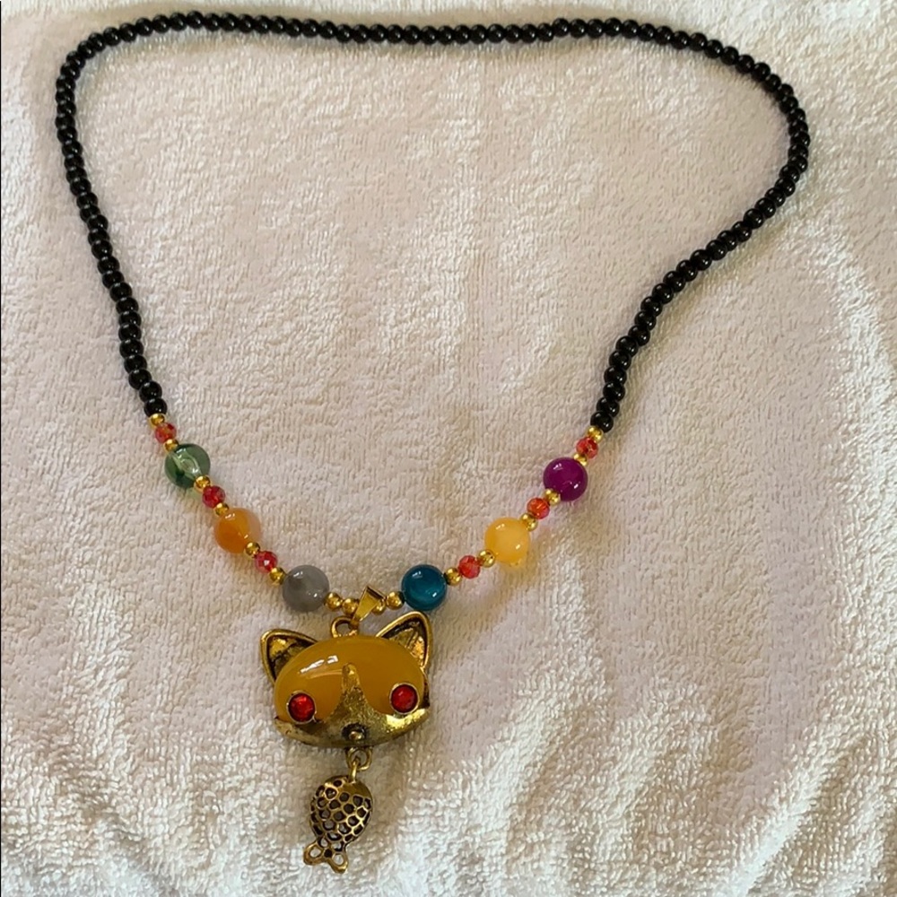 Necklace with some natural stone